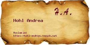 Hohl Andrea névjegykártya