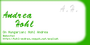 andrea hohl business card
